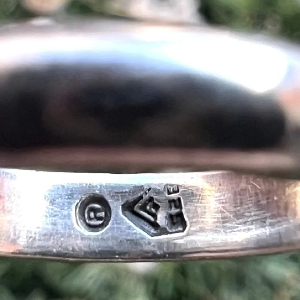 Silpada Vintage Square Genuine Pearl Sterling Silver Ring Sz 7 - Picture 3 of 3